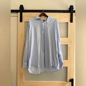 ✨ Peter Millar Blue Micro-Check Button-Down Shirt – XXL – Classic Fit w/ Flaw ✨